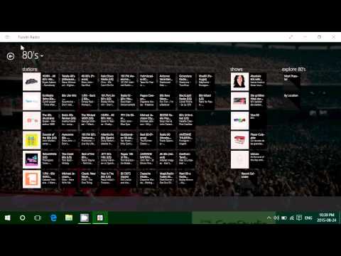 Windows 10 app look and review Tunein radio app for radio and music streams