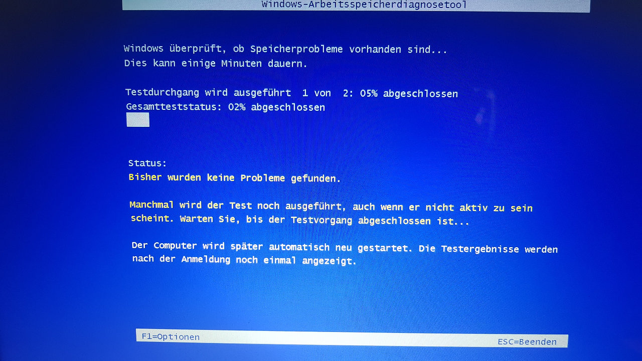 Windows Speicherdiagnose Tool 1